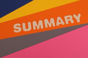 creative design with word summary