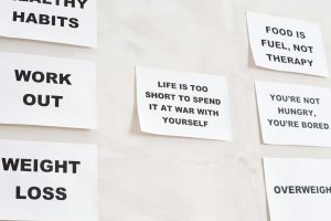 healthy living slogans on wall