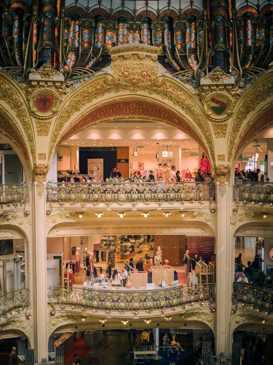 ornamented golden mezzanines